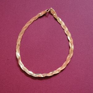 14k Italian Gold Braided Bracelet